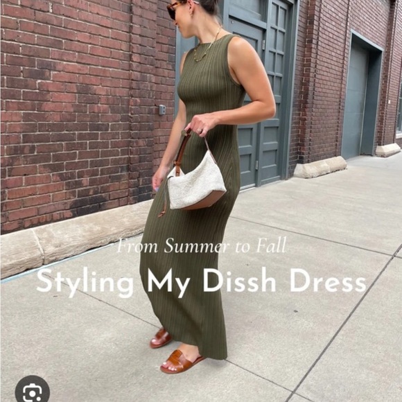 Dissh Viral dress boatneck maxi Olive - Picture 4 of 5